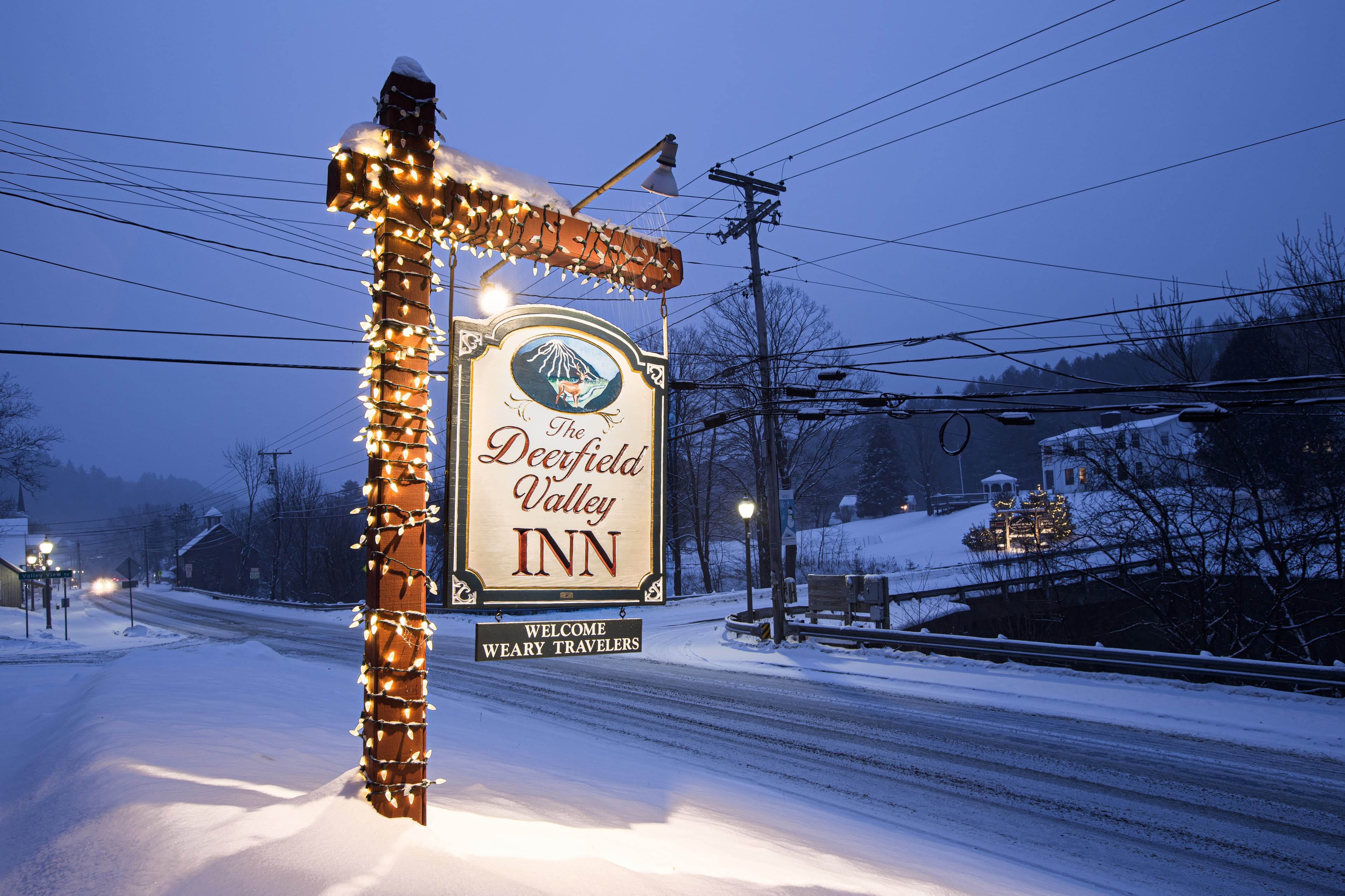 Deerfield Valley Inn in winter